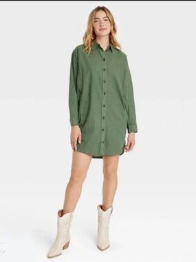 Universal Thread Green Shirt Dress✨